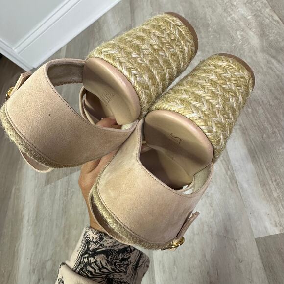 Stuart Weitzman Mirela II Crossover Strap Espadrille Wedge Heel Platform Sandals - Picture 4 of 8